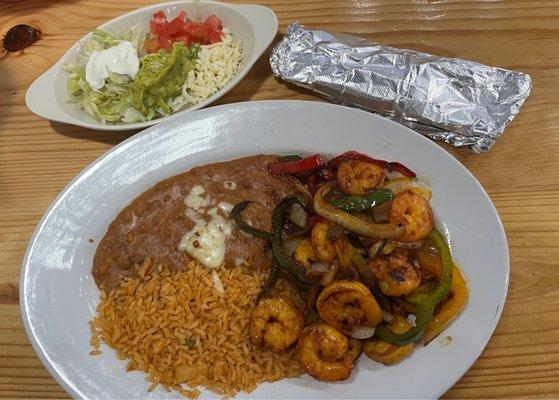 Lunch Shrimp Fajitas