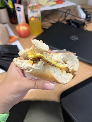 Bagel 1 Egg with Meat Sandwich