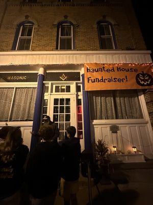 Haunted House at the Masonic Temple in Romeo- highly recommend! Free cider, hot cocoa, coffee and donuts when you finish!