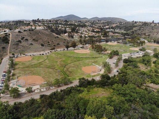 Aerial view of the park.