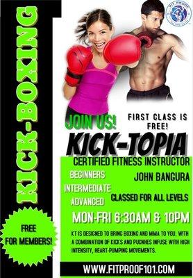 Kick Topia class flyer