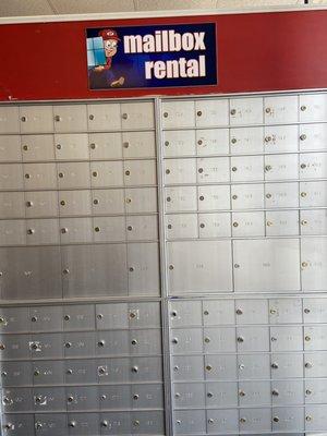 Mailbox rentals available in different sizes