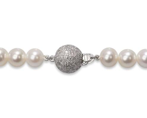 Magnetic silver ball clasp