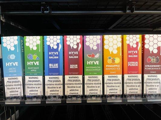 We do have a small selection of disposable vape products.