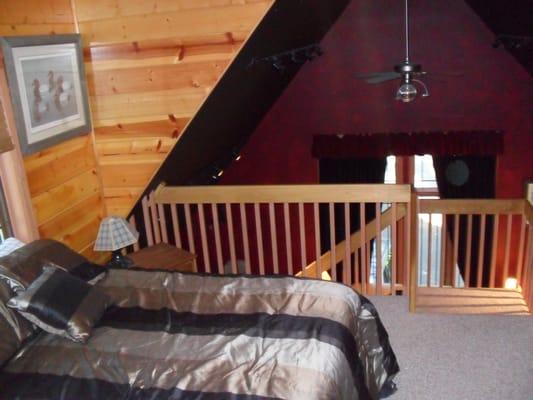 lofted bedroom