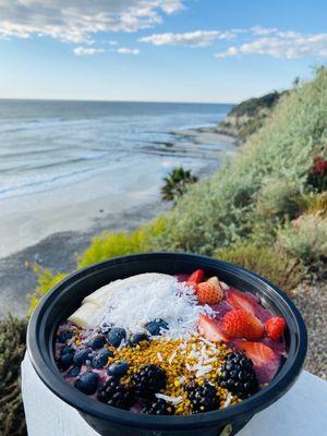 Acai Bowl at Swami's. Delicious (One flavor)