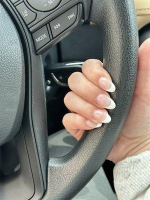 gel almond french tips