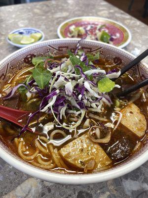 Bun Bo hue with all the fixings