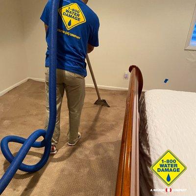 1-800 Water Damage of Denver water extraction on  a carpet flooring