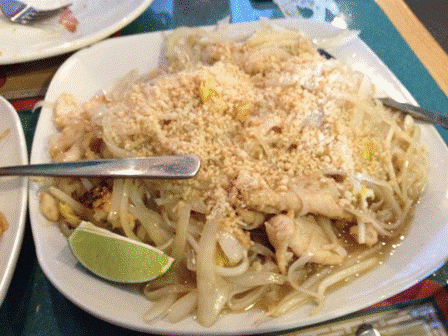 Chicken Pad Thai at the Sake House