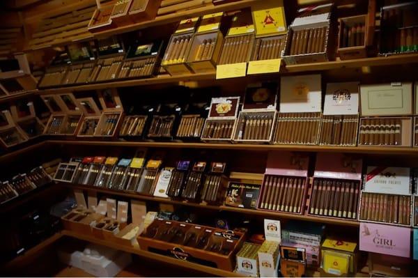 Humidor room great selection of fine cohibas rocky petal perdomos acid and Cuban rej