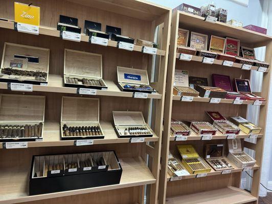 Walk in humidor with large selection