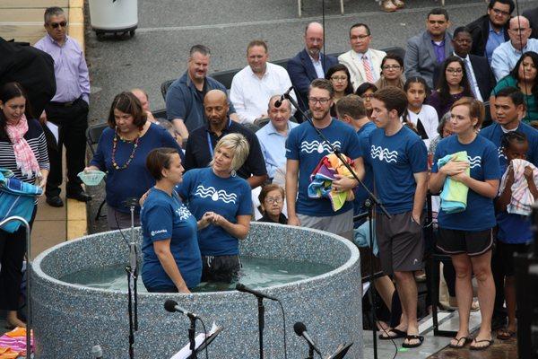 Raised to Life Outdoor Baptism service