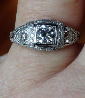 custom platinum ring after