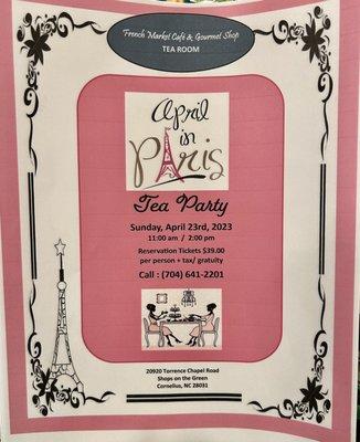 April in Paris Tea Party Event