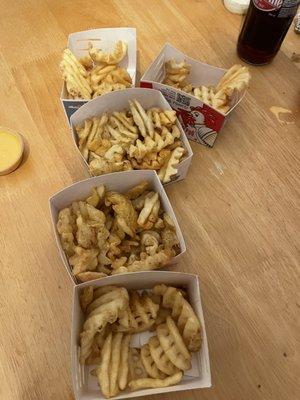 Cold fries, lacking flavor.