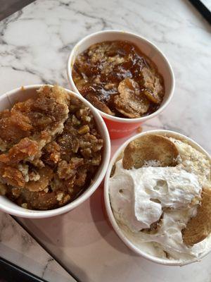 SWEET POTATO PECAN COBBLER, PEACH COBBLER, Banana Pudding