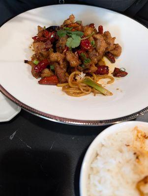 Szechuan chicken.