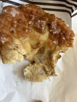 Replacement apple fritter not quite as raw, but still not fully cooked. I give up.