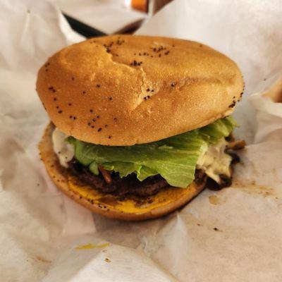 Mushroom Swiss burger $13- very good burger, but we slightly preferred the bacon cheeseburger, which is the one the cashier recommended