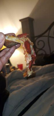 Just look at this this floppy and basic pizza. I know owls at night night wouldn't eat this crap. EXCUSE the background.