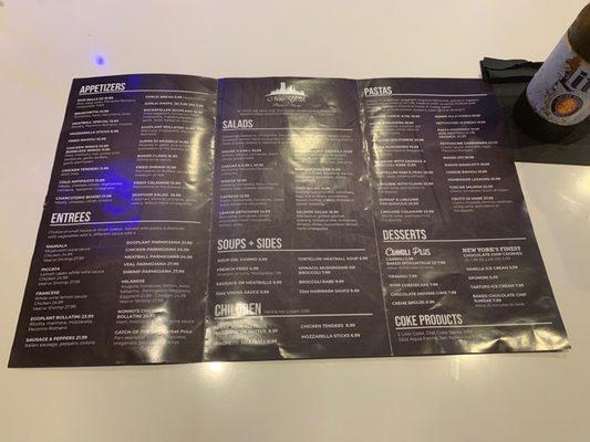 To-go menu