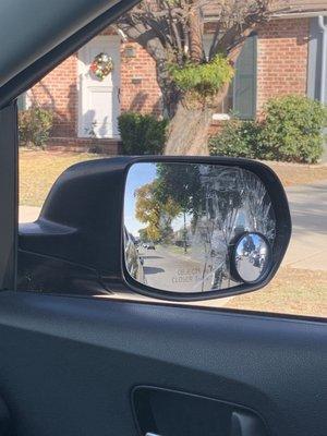 Cracked side view mirror (Dec 2020)