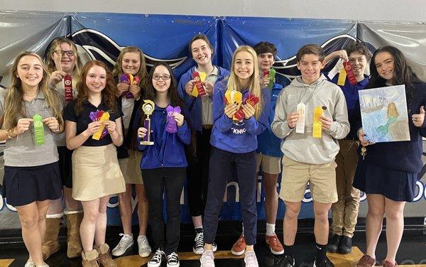 RBCS Junior Classical League (JCL) after winning several awards at the Regional Latin Forum.