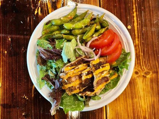 Blackened Ahi Served with Waimanalo Greens