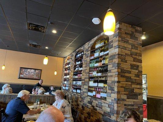 Interior wine wall