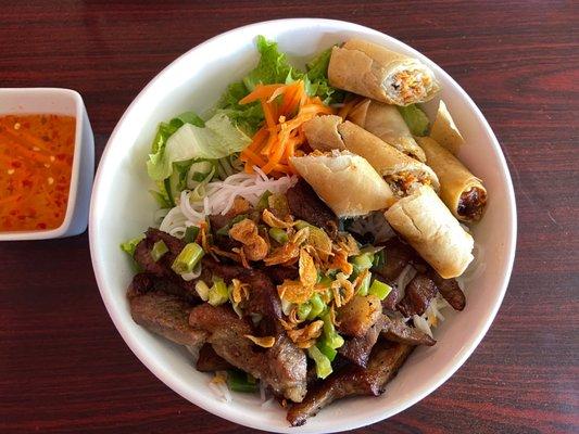 #37 Grilled pork & egg roll vermicelli (thit nuong & cha gio)