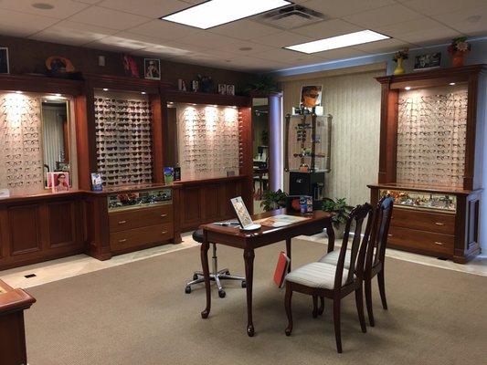 Our office features a wide selection of frames and sunglasses.