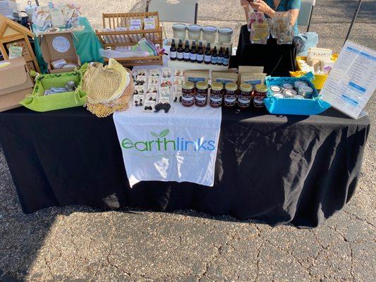 Some of EarthLinks' products! Honey, lotion, soap, gift boxes, bee houses, candles and more!