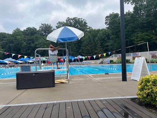 Pool after brief July shower