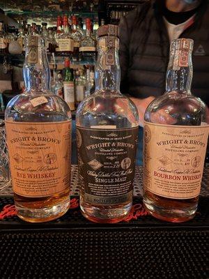 Some local CA Whiskeys for sale ... these are very good and local!!!