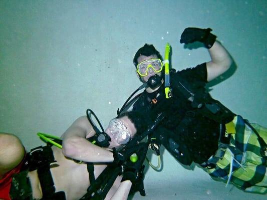 A snapshot of some of the fun we had training in the pool!