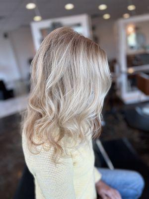 Soft blonde babylights.