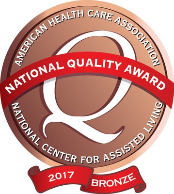 2017 Bronze National Quality Award recipient presented by American Health Care Association and National Center for Assisted Living.