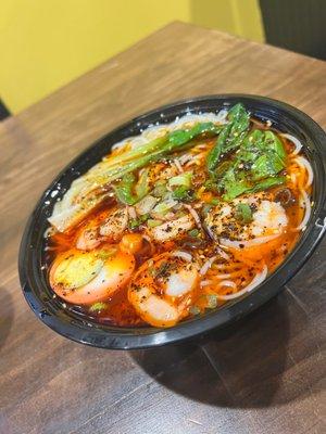 Shrimp noodles, my favorite! (I opted for rice noodles)