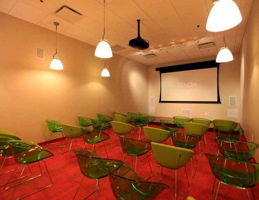 Screening room at the St. George Towers Residence. Click to learn more http://bit.ly/2ztUtIV