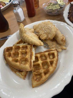 Chicken and waffles