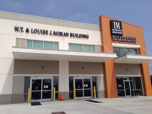 New building on San Jacinto (one of their many buildings). This building is for meals on wheels, animeals, and food for seniors.