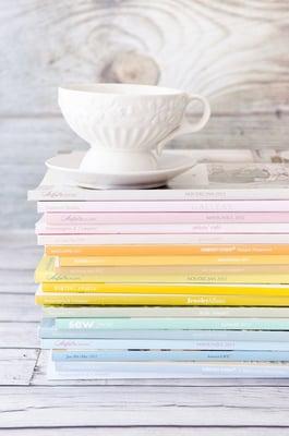 Read your favorite Stampington & Company publication while sipping your morning cup of tea or coffee.