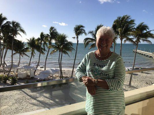 Happy and walking in key west