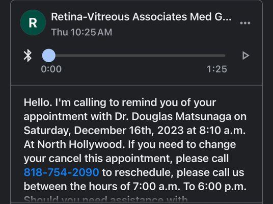 Appointment Reminder