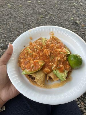 Tacos dorados de camaron. Muy deliciosos