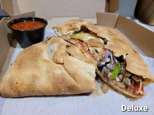 Deluxe Calzone ($9.99) ~ plenty enough for 2 people ~