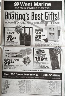 Advert in Western Outdoor News December 1 2000