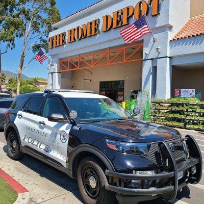 Stopped in at Home Depot, not staying long, lots of PD outside.