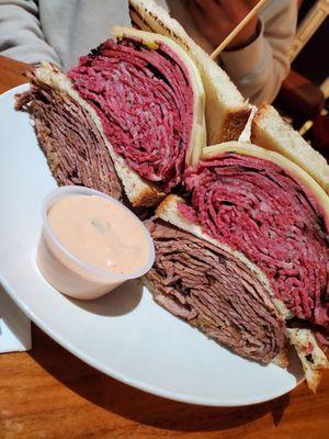 Roxy's Pastrami & Corned Beef Sandwich. Enough to feed 2 people!